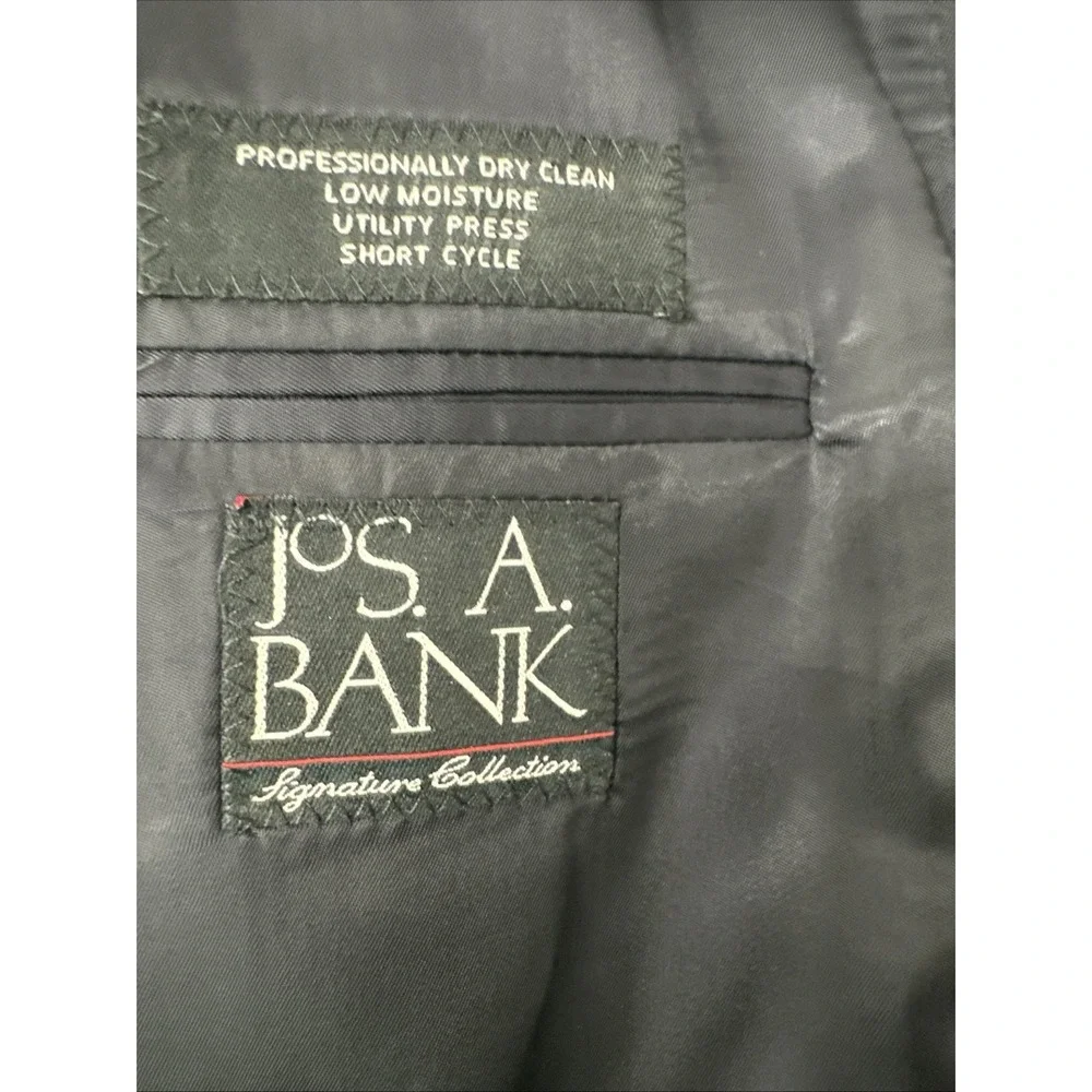 Jos A Bank Signature Collection Blazer Mens 48R Blue 100% Wool 2 Button